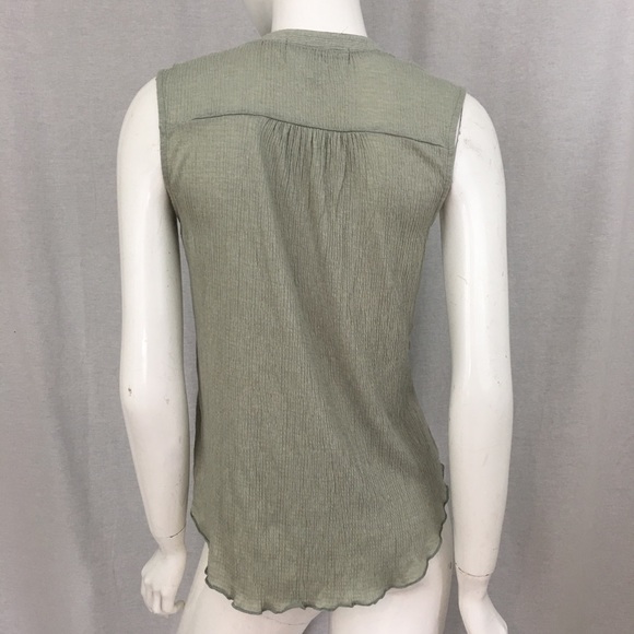 Size Large French Laundry Tie Front Hi/ Low Blouse - Picture 7 of 8